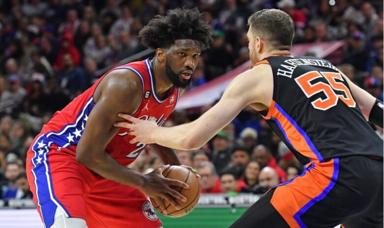 76ers vs Knicks match player stats